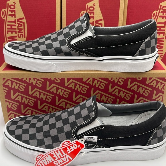 Vans Men’s Classic Slip-On Black/Pewter Checkerboard 
VN000EYEBPJ
Sneakers - Picture 2 of 16